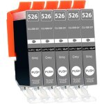 Kalanka - 5 cartouches d'encre avec puce compatible avec canon cli - 526 (gris) pour canon pixma mg6150 ...