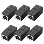 Kalanka - 6 pices coupleur rj45, coupleur rseau, connecteurs ethernet, coupleur en ligne blind pour ...