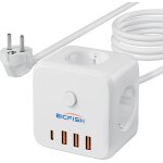 Kalanka - 7 en 1 multiprise usb cube avec interrupteur, multiprise parafoudre et rallonge electrique ... Kalanka - 7 en 1 multiprise usb cube avec interrupteur, multiprise parafoudre et rallonge electrique ...