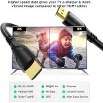 Kalanka - 8k / 4k cble hdmi 2m * 2pcs(hdmi 2. 1, 8k@60hz, 48gbps&4k@120hz, 18gbps) ultra rapide plaqu ...