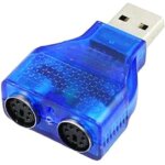 Kalanka - adaptateur convertisseur usb mle vers ps2 femelle pour pc, clavier, souris, souris