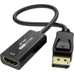Kalanka - adaptateur displayport vers hdmi 8k60hz / 4k120hz unidirectionnel dp vers hdmi connecteur plaqu ...