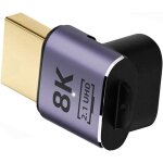Kalanka - adaptateur d'extension hdmi mle vers hdmi 2. 1 femelle vertical coud  90 degrs uhd compatible ...