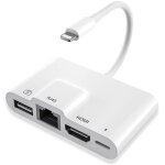 Kalanka - adaptateur hdmi pour iphone et câble otg usb iphone adaptateur lan ethernet rj45 pour iphone, ... Kalanka - adaptateur hdmi pour iphone et câble otg usb iphone adaptateur lan ethernet rj45 pour iphone, ...