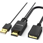 Kalanka - adaptateur hdmi vers displayport, 4k 60hz convertisseur hdmi mle  dp femelle, actif connecteur ...