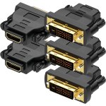 Adaptateur hdmi vers dvi - bidirectionnel - dvi - d mle dual link vers hdmi femelle - convertisseur ...