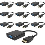 Kalanka - adaptateur hdmi vers vga, 1080p compatible hdmi vers vga pour ordinateur, ordinateur portable, ...