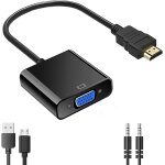 Kalanka - adaptateur hdmi vers vga convertisseur vidéo 1080p mâle vers femelle avec port audio 3, 5 mm ... Kalanka - adaptateur hdmi vers vga convertisseur vidéo 1080p mâle vers femelle avec port audio 3, 5 mm ...