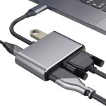 Kalanka - adaptateur hdmi vga, type c vers hdmi, hub 4 en 1, usb c vers 4k hdmi / vga / usb 3. 0 / pd100w ...