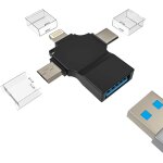 Kalanka - adaptateur lightning micro usb c vers prise jack usb - a iphone otg cble type thunderbolt ...