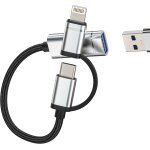Kalanka - adaptateur lightning usb c to usb pour apple iphone 15 pro macbook air pour ipad compatible ...