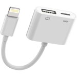 Kalanka - adaptateur lightning vers usb chargeur 2 en 1 pour apple iphone 14 13 12 11 pro max 7 8 plus ...