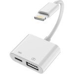 Kalanka - adaptateur lightning vers usb femelle(2en1)charge jack cble pour iphone 14 pro max certifi ...