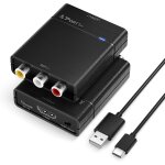 Kalanka - adaptateur rca vers hdmi composite cvbs av vers hdmi 1080p adaptateur av vers hdmiout upscaler, ...