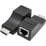 Adaptateur rj45 hdmi cat - 6 / 6e extendeur rj45 ver hdmi - prise en charge de l'affichage hdtv 2k 4k, ...