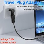Kalanka - adaptateur secteur  90 degrs, prise europenne vers iec320 - c5, adaptateur secteur pour ...