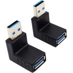 Kalanka - adaptateur usb 3. 0 90 degrs 2 pices, coud mle  femelle 5 gbps, connecteur vertical haut ...