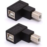 Kalanka - adaptateur usb b 2. 0, adaptateur usb 2. 0 de type b, angle de 90 degrs, adaptateur usb 2. ...
