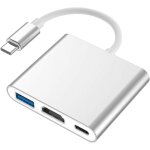Kalanka - adaptateur usb c hdmi 3 en 1 4k 30 hz, pd 100 w, usb 3. 0 5 gbps, compatible avec tlphones ...