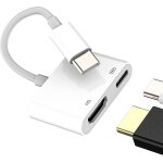 Kalanka - adaptateur usb c hdmi cble pour apple iphone 15 (2 en1) compatible pour samsung galaxy display ...