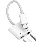 Kalanka - adaptateur usb c vers jack 3. 5mm connecteur chargeur casque 2 en 1 pour apple pour iphone ...