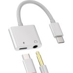 Kalanka - adaptateur usb c vers jack ecouteur cable(2 en 1)�couteur 3. 5mm audio casque chargeur usb ...