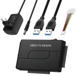 Kalanka - adaptateur usb ide ou sata, adaptateur de disque dur usb 3. 0 universel pour disque dur sata ...