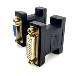 Kalanka - adaptateur vga vers dvi - i 15 broches vga vers dvi - i 24 + 5 femelle pour pc, ordinateur ...