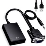 Kalanka - adaptateur vga vers hdmi avec audio (source de sortie pc vga vers tv / moniteur avec écran ... Kalanka - adaptateur vga vers hdmi avec audio (source de sortie pc vga vers tv / moniteur avec écran ...