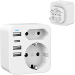 Kalanka - adaptateur de voyage afrique du sud type m avec 4 ports usb 3, 4 a pour afrique du sud, mozambique, ... Kalanka - adaptateur de voyage afrique du sud type m avec 4 ports usb 3, 4 a pour afrique du sud, mozambique, ...