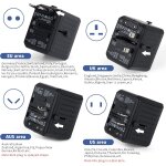 Kalanka - adaptateur de voyage adaptateur universel, adaptateur electrique universel avec 4 usb et 2 ... Kalanka - adaptateur de voyage adaptateur universel, adaptateur electrique universel avec 4 usb et 2 ...