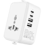 Kalanka - adaptateur de voyage universel, prise de voyage universelle avec 2 ports usb a et 2 ports usb ...