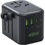 Kalanka - adaptateur de voyage universel, adaptateur de voyage pulse 45w, chargeur universel tout - en ... Kalanka - adaptateur de voyage universel, adaptateur de voyage pulse 45w, chargeur universel tout - en ...