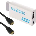 Kalanka - adaptateur wii vers hdmi, cble de 1, 5m, rsolution 1080 / 720, sortie audio 3, 5mm, plug ...