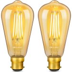 Kalanka - ampoule led b22 baonnette, 6w ampoule filament quivalent 60w halogne, blanc chaud 2200k, ...