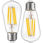Kalanka - ampoules led e27, st58 12 w edison, style rétro, globe à filament, blanc chaud 2 700 k, décoratives, ... Kalanka - ampoules led e27, st58 12 w edison, style rétro, globe à filament, blanc chaud 2 700 k, décoratives, ...