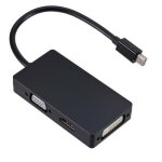 Kalanka - cble adaptateur 3 en 1 mini displayport dp vers hdmi vga dvi pour macbook air pro pour microsoft ...