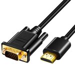Kalanka - câble adaptateur hdmi vers vga en plaqué or, 1080p - pour ordinateur de bureau, projecteur, ... Kalanka - câble adaptateur hdmi vers vga en plaqué or, 1080p - pour ordinateur de bureau, projecteur, ...