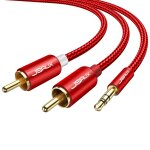 Kalanka - cble cinch jack audio 3. 5mm mle vers 2 rca mle cble rca jack stro compatible avec tv ...