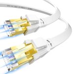 Kalanka - cable ethernet 3m cat 8, cble rj45 plat cable rseau 3m haut debit fibre 40gbps 2000mhz, cble ...