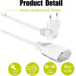 Kalanka - câble d'extension de courant de 2 m, rallonge de prise 3 en 1 avec fiche plate, rallonge de ... Kalanka - câble d'extension de courant de 2 m, rallonge de prise 3 en 1 avec fiche plate, rallonge de ...