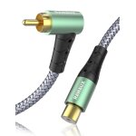 Kalanka - cble d'extension rca 2m, cable audio stro subwoofer angle droit rca mle vers femelle cble ...