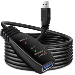Kalanka - cble d'extension usb 3. 0 - rpteur actif usb mle vers femelle - avec amplificateur de signal ...