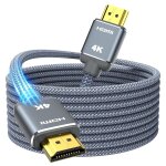Kalanka - câble hdmi 4k 10m câble hdmi 10 mètres par ethernet en nylon tressé supporte 3d / retour audio ... Kalanka - câble hdmi 4k 10m câble hdmi 10 mètres par ethernet en nylon tressé supporte 3d / retour audio ...