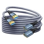Kalanka - cable de rallonge usb 3. 0, [3m + 3m, 2 paquet] usb male vers femelle rallonge cable transfert ...