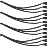 Kalanka - cble rpartiteur de ventilateur pwm  4 pin, adaptateur tress gain cble d'extension d'alimentati ...