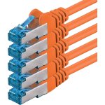 Kalanka - cble rseau cat6a cat6 cat6 10 gbit / s 2 m orange - 5 pices cat 6a s - ftp double blindage ...