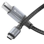 Kalanka - cable usb 2. 0, cable de connexion, cable d'imprimante, fiche c vers fiche b, 480 mo / s, gris ...