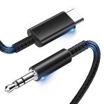 Kalanka - cble usb c vers 3, 5mm jack 1, 2m, aux cble type c 3, 5mm stro adaptateur audio voiture ...