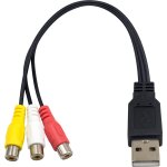 Kalanka - câble usb vers rca, usb a 2. 0 mâle vers 3 rca femelles pour pc, mac, av, hdd et dvr - 25 cm ... Kalanka - câble usb vers rca, usb a 2. 0 mâle vers 3 rca femelles pour pc, mac, av, hdd et dvr - 25 cm ...